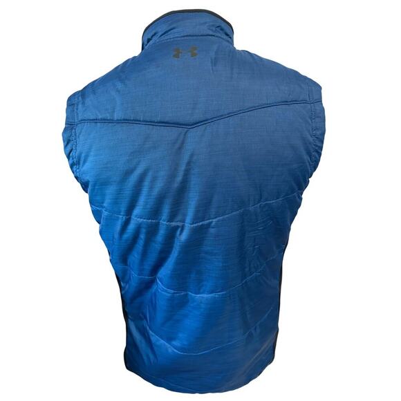 Under Armour Mens Medium Blue Quilted Full ZIP Vest - Picture 3 of 5